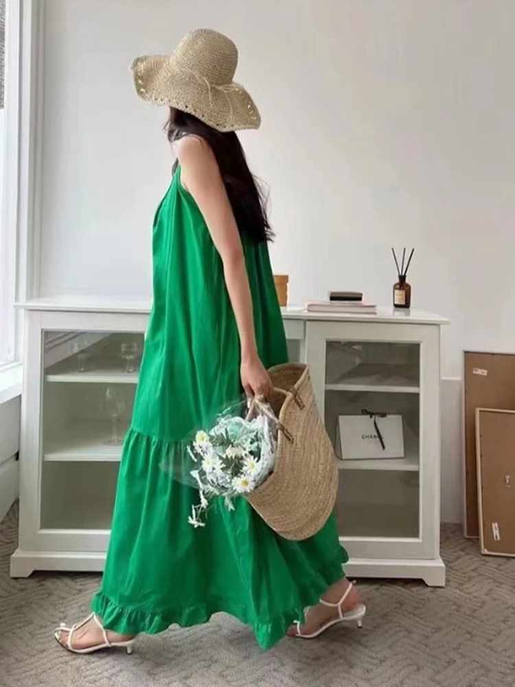 Summer New Sle Women's Holiday Dr French South Faion Off-oulder Gown Korean Version Ele Long Skirt with Lace Trim