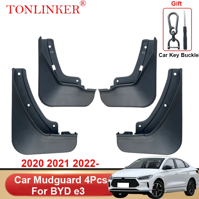 

TONLINKER Car Mudguard For BYD e3 E3 Sedan 2020 2021 2022- Mudguards Splash Guards Front Rear Fender Mudflaps Accessories