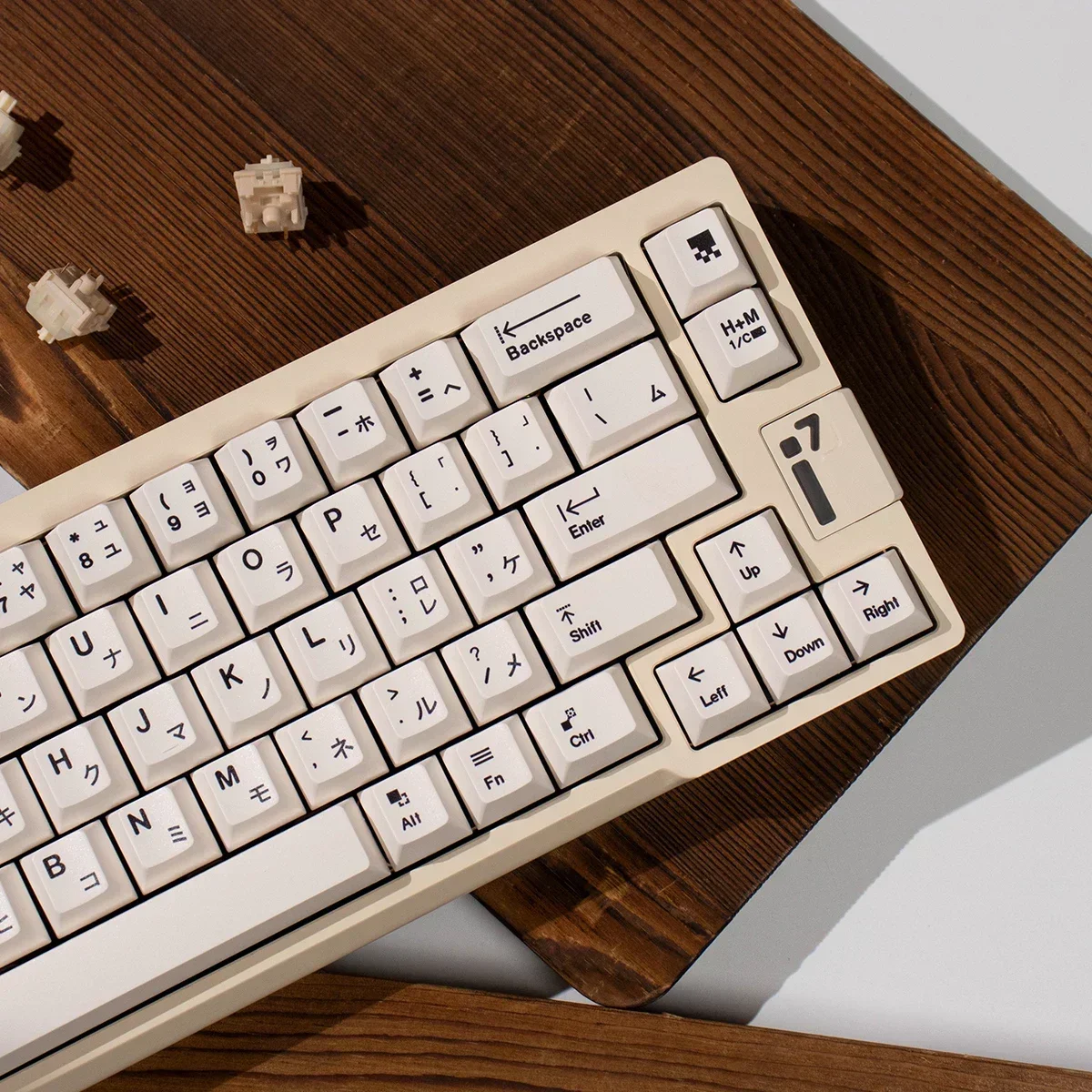 Minimalist Braun gray/white keycap  sublimation 148 keys Cherry Profile for Mechanical Keyboard  Cherry MXS witches