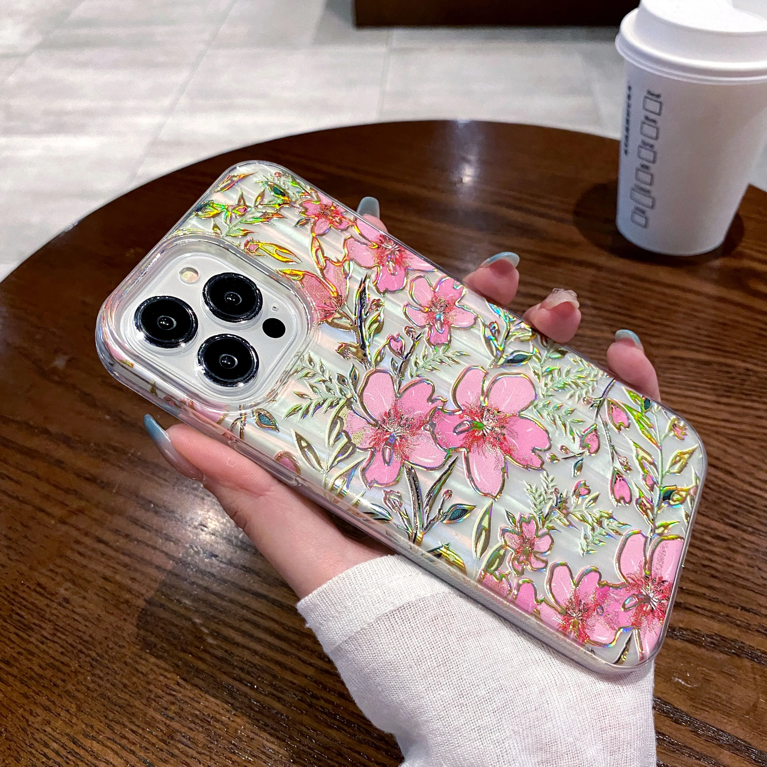 Fashion Mom\'s gift Flower phone case For iPhone 14 13 12 11 Pro Max Fall resistant Shockproof Soft TPU Silicone Protective Cover