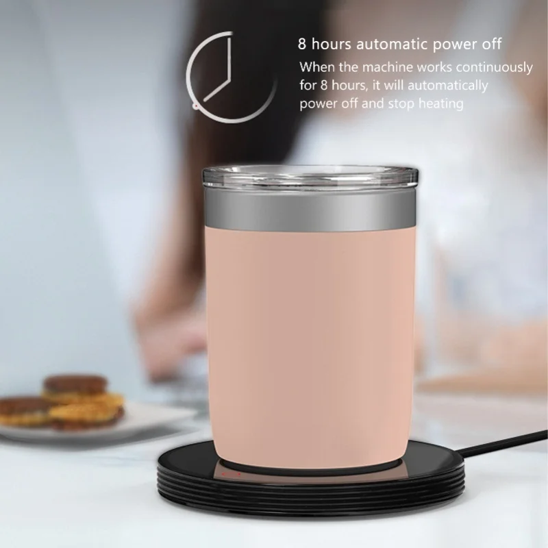 110V Coffee Mug Warmer Thermal Coaster Water Cup Heating Pad Cup Heater For Desk Home Office Milk Tea Water Heating US Plug
