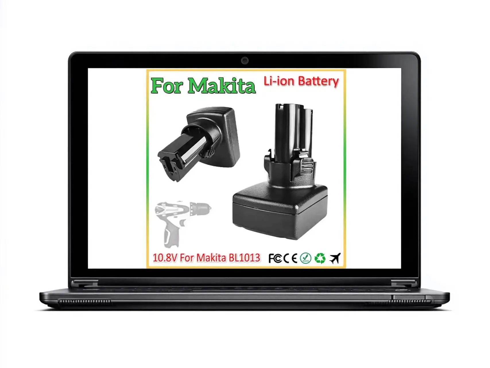 10.8V 6000mAh Replacement Battery For Makita BL1013 BL1014/BL1015 Lithium Tool Electric Drill Screw Battery