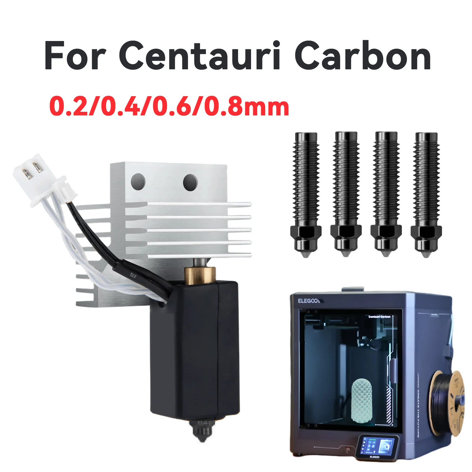 ل Centauri الكربون فوهة طابعة ثلاثية الأبعاد الطارد فوهة ثلاثية الأبعاد ملحقات الطابعة ل Elegoo Centauri الكربون/Centauri تصلب فوهة
