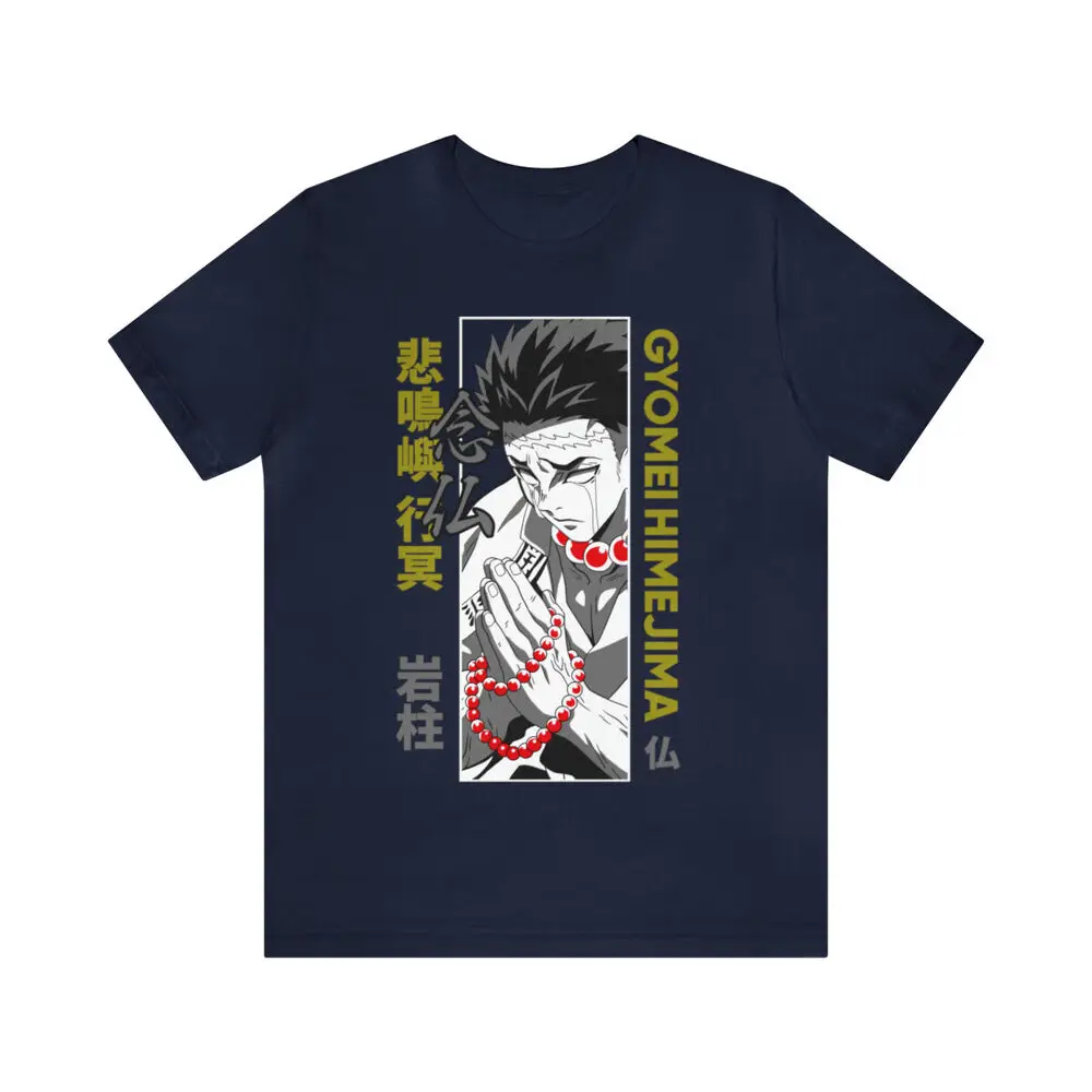 Gyomei Himejima stone hashira anime graphic tees Demon Slayer tshirt anime shirt