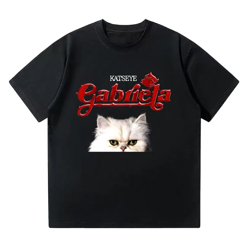 Katseye Gabriela 2025 Nuova T Shirt di Cotone Hip Hop Manica Corta Kpop Donna Uomo Streetwear T-shirt Comode di Alta Qualità