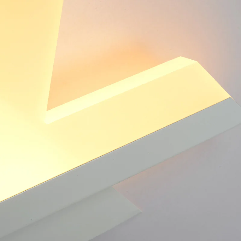 Acryl-Fackel, weiße Lampe, Wand-LED-Metallleuchter mit hellem LED-Streifen für Nachttisch-TV-Hintergrund, Treppe