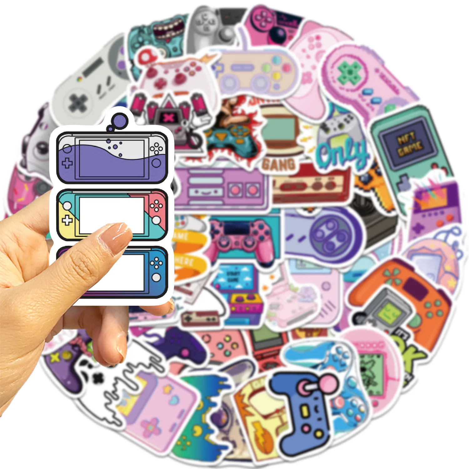 60pcs Game Pad Cartoon originality Sticker suitable for Notebook computer Luggage  Refrigerator skateboards phone cases sticker