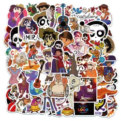 10/30/50pcs Disney Movies Coco Stickers Kawaii Miguel Cartoon Sticker Scrapbooking Guitar Laptop Aesthetic Kid Anime Decals Toys