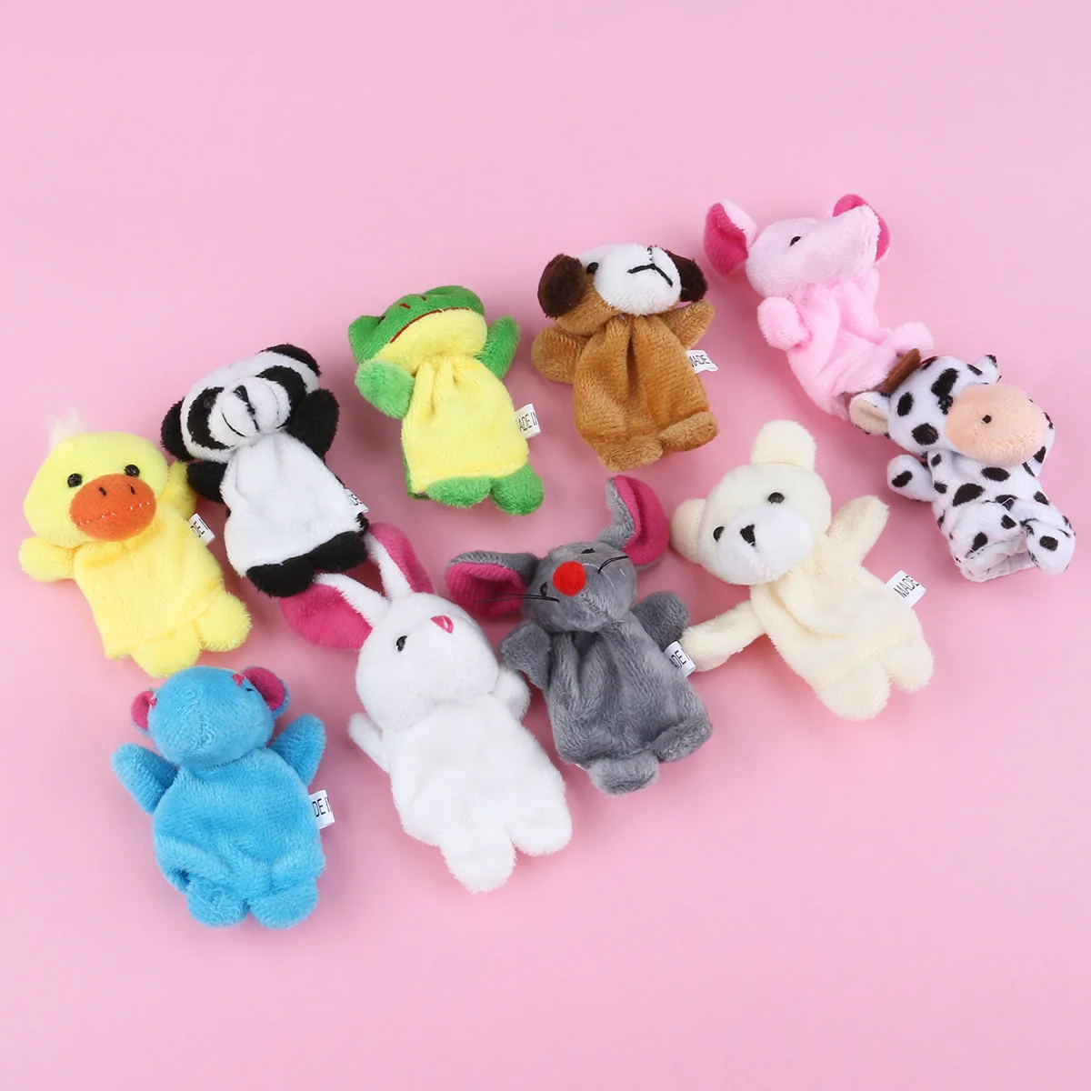 LEORX 10pcs Cartoon Animal Finger Puppets Dolls Props Toys (Random Pattern) Finger puppets for baby Finger puppets set