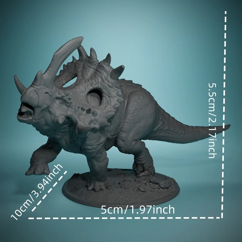 Sinoceratops-Tampo miniatura Alpha D & D, miniaturas de resina, perfeito para jogos de mesa e RPG em miniatura pintada à mão