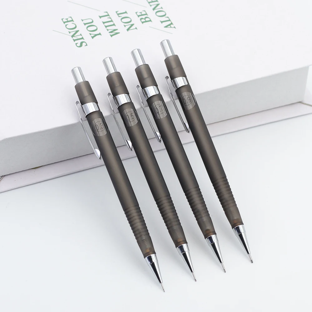 8 teile/satz 0,3/0,5/0,7/0,9mm Druckbleistift Set mit Integriertem Radiergummi, Dreieck Griff Automatische Bleistift für Schule Schreiben Liefert – Detail 5