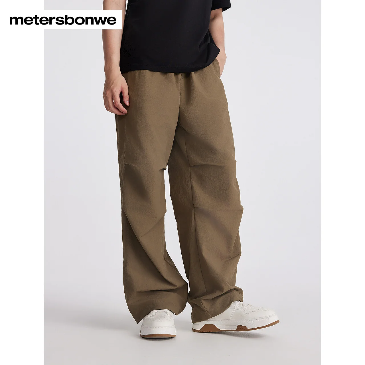 Metersbonwe-2024 nuovi pantaloni lunghi in tessuto paracadutista da uomo estivo, pantaloni sportivi da esterno in Nylon 100%, pantaloni Casual da arrampicata