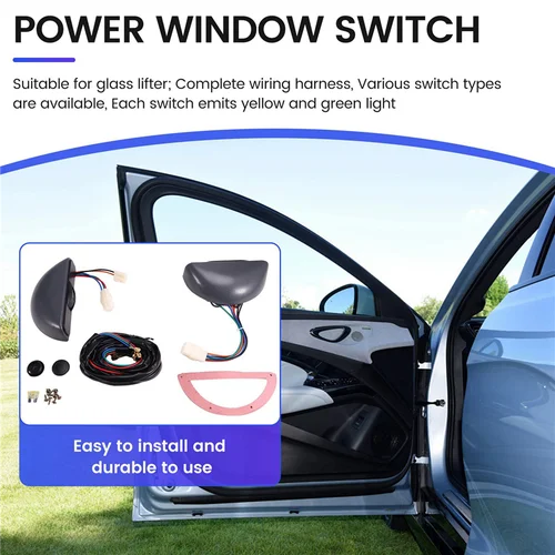 Imagen 2 del producto Venta caliente-12V Kit de interruptor de ventana eléctrica Universal para coche interruptor elevador de vidrio de ventana eléctrica, Kit de interruptor de ventana eléctrica Universal para coche de 12V