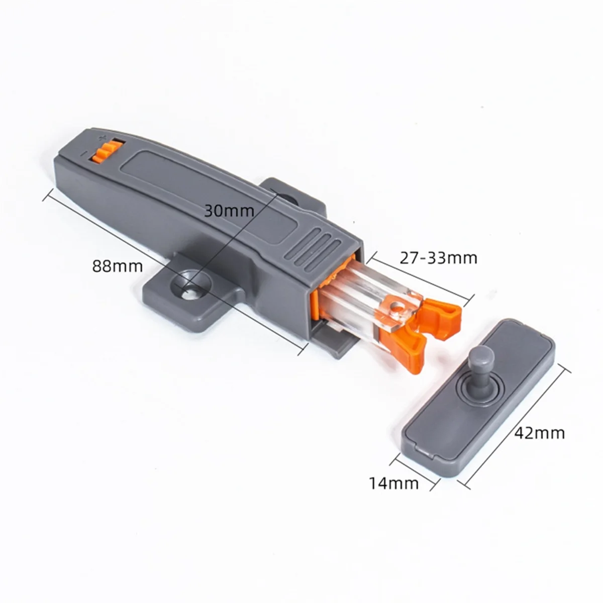 

ABFA Self-Closing Push to Open Cabinet Hardware Push to Open Door Latch Duty Push Latches for Hidden Door Push Release 6 Pack