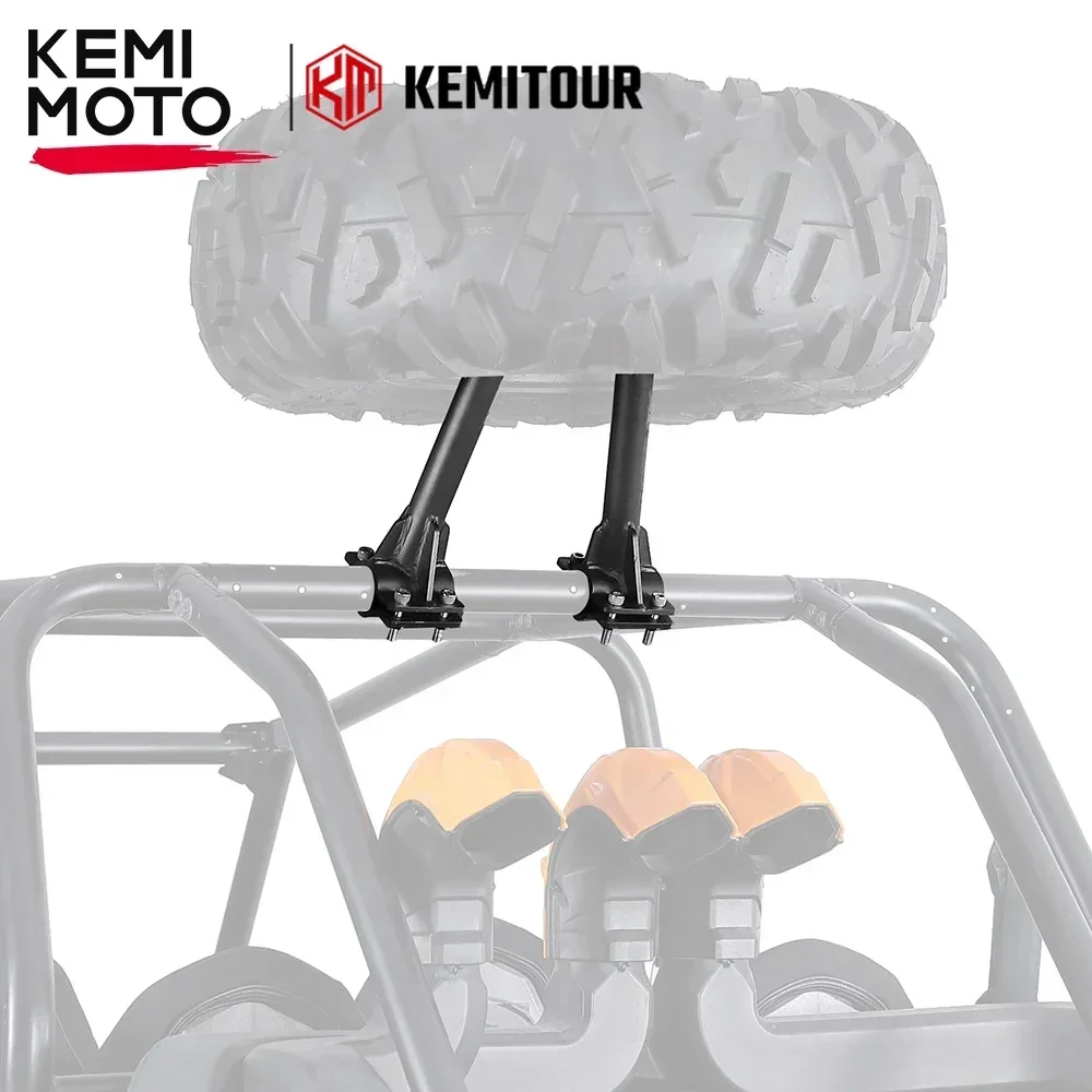 

UTV Spare Tire Holder Spare Tire Mount Fits 1.5''-2'' Round Roll Cage Compatible with Polaris RZR PRO XP 1000 For Kawasaki Teryx
