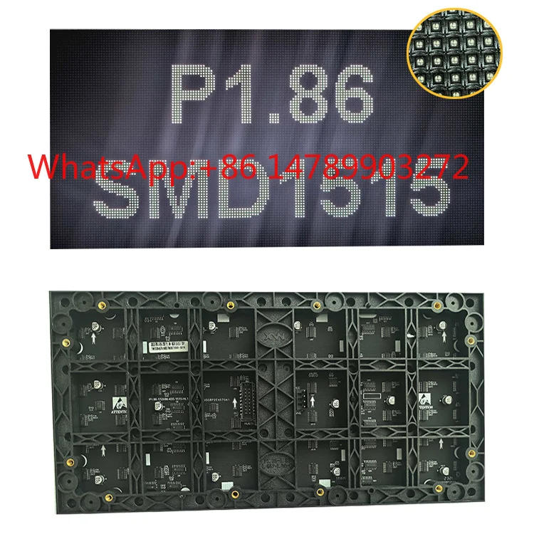 Indoor P1.86 Small Pitch LED Display Module 3840Hz Conference Meeting HD Advertising Screen Panel