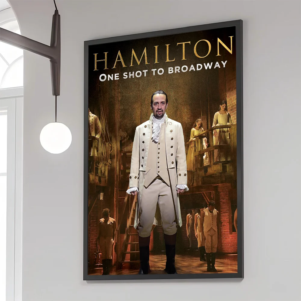 1PCAmerican Musical Hamilton Poster Movie Sticky Posters Retro Kraft Paper Sticker DIY Room Bar Cafe Aesthetic Art Wall Painting