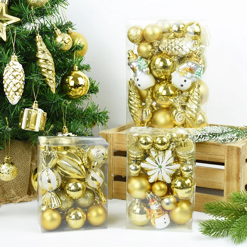 1set Christmas Balls Pinecone Candy Snowman Boots Star Gift Hanging Pendants Xmas New Year Home Decoration