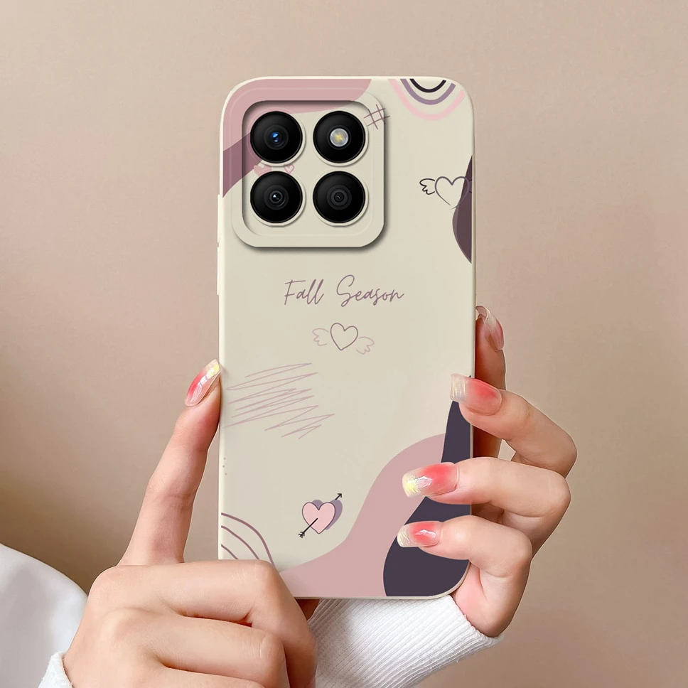 For Honor X8b Case Lovely Pretty Dinosaur Sunflower Smooth Liquid Silicone Protective Phone Cover For Honor X 8b Fundas Bumper
