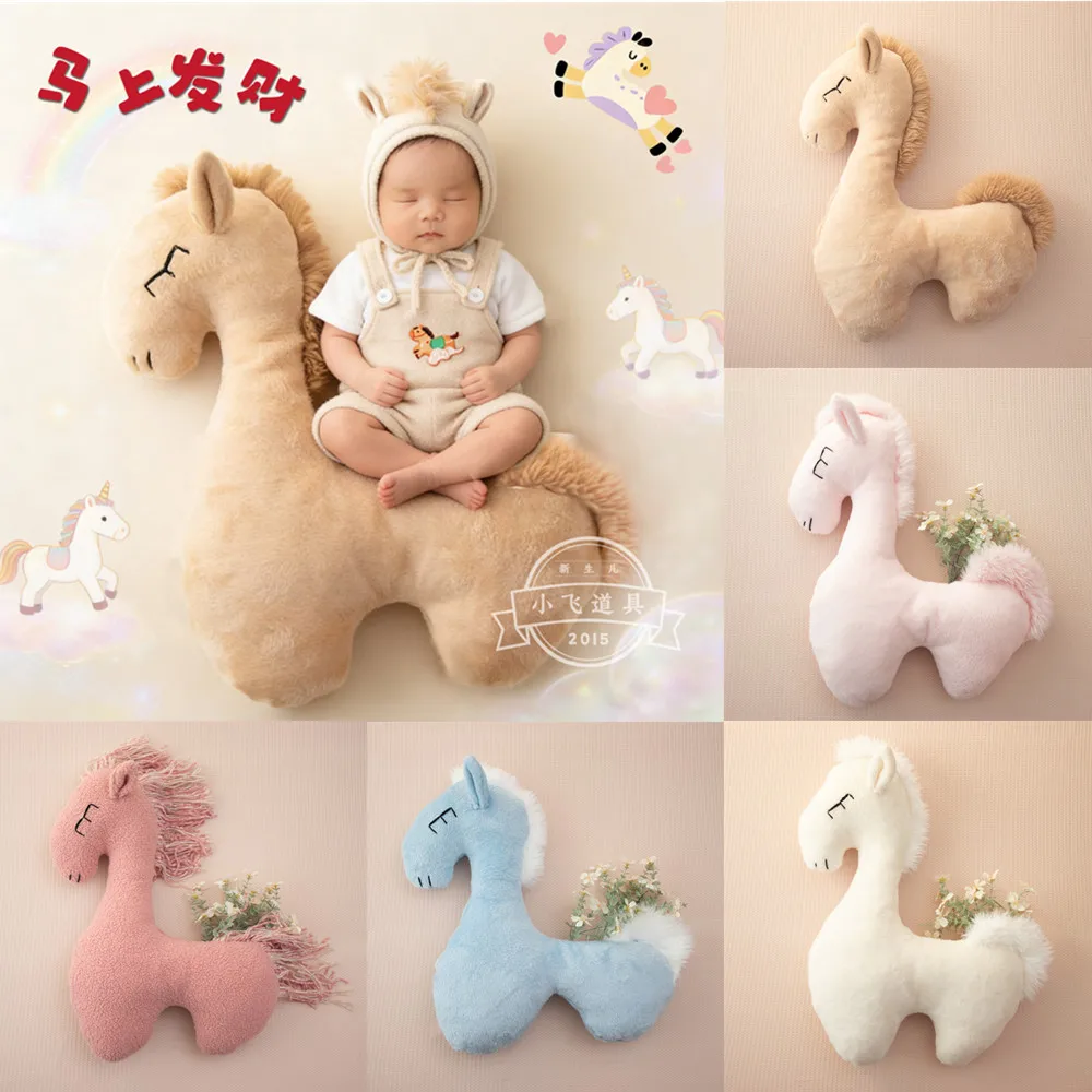 

❤️Newborn Photography Accessories Pony Doll Studio Baby Photo Decoration Props Horse Toy Infant Shoot Accessory Fotografia