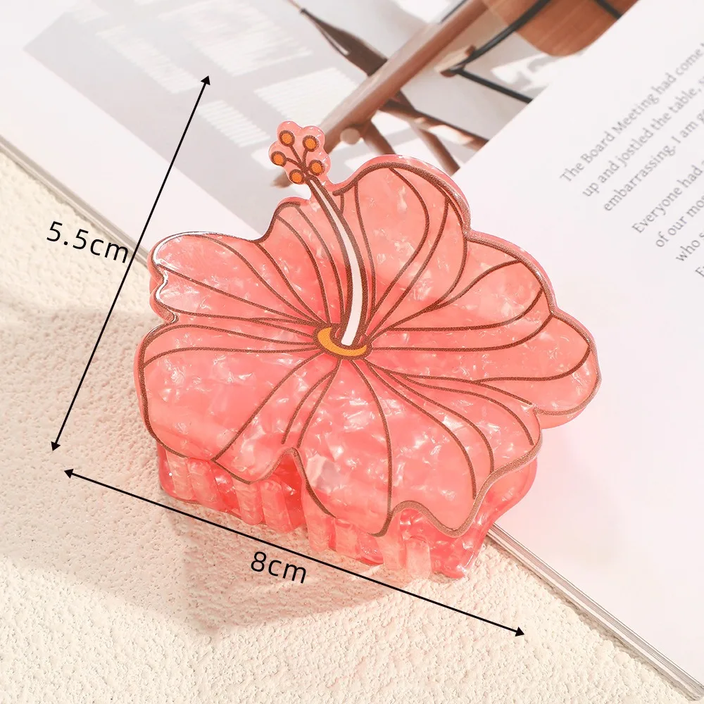 High Quality 8CM Hair Claw Clip Dolphin Shell Series Jelly Color Back Head Headwear Hair Claw Hair Accessories