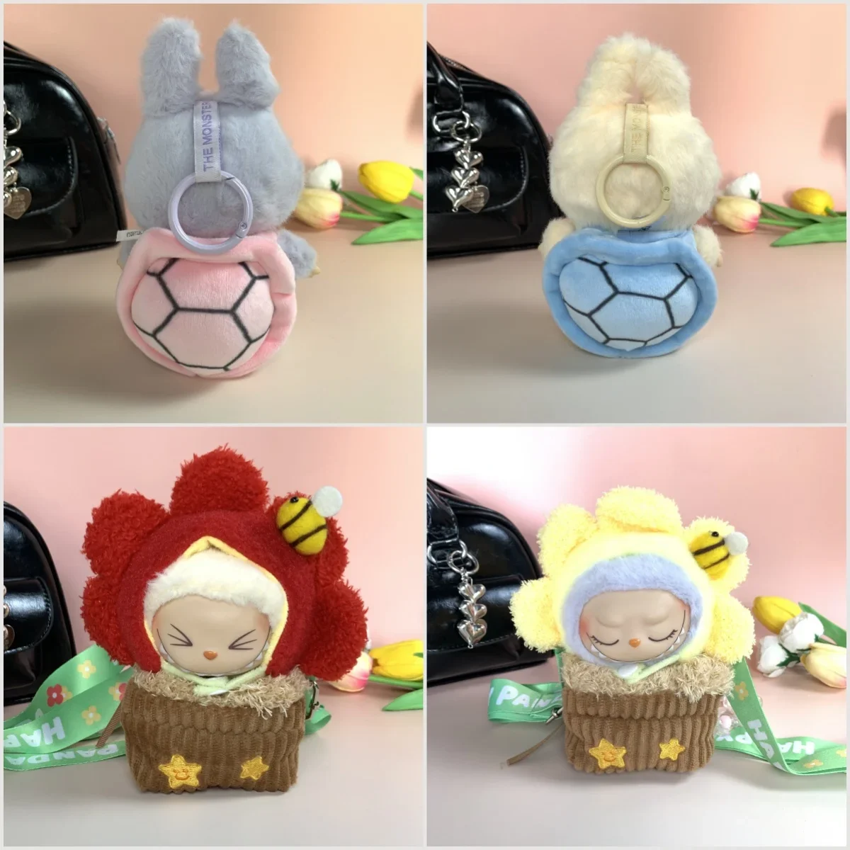 

Clothes for Labubu 15-17cm Flowerpot Costume- Outing Carrier Set with Posable Figure & Crossbody Bag