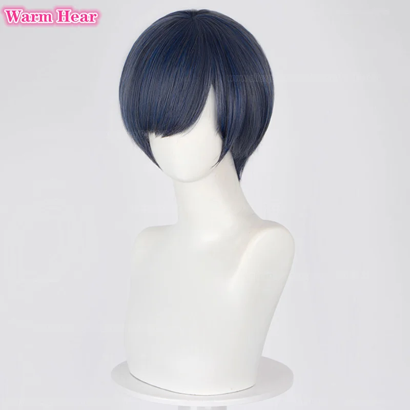 Kuroshitsuji Cosplay Perruque Synthétique Courte Ciel Phantomhive Anime, Bleu, Gris, Perruques et Masque, Degré de Chaleur, Cheveux, Accessoires, 30cm, 75cm