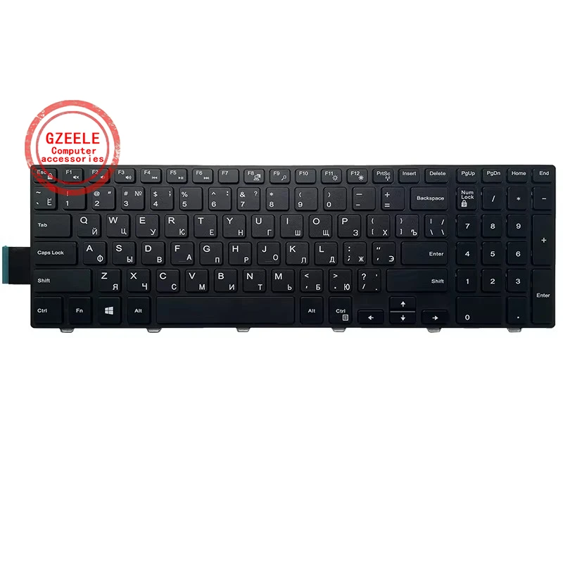 Nuevo teclado Ru/GR para Dell Inspiron 17 5758 15-3000 3546 3558 3559 3551 5543 5548 5552 5759 7557 5551 5555 5558 negro RU