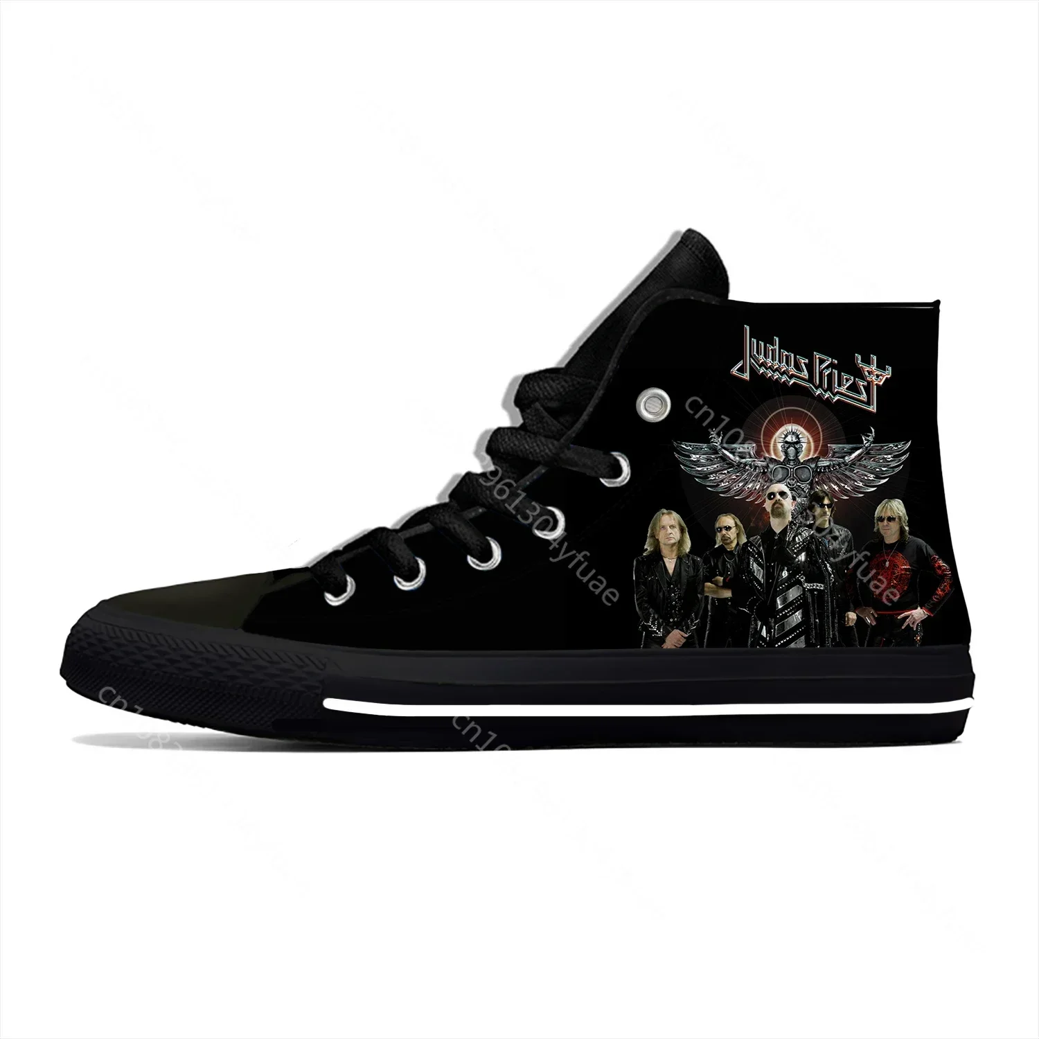 Verão quente judas sacerdote rock band metal novidade design de alta qualidade sapatos de lona das mulheres dos homens tênis casuais clássico sapatos de tabuleiro