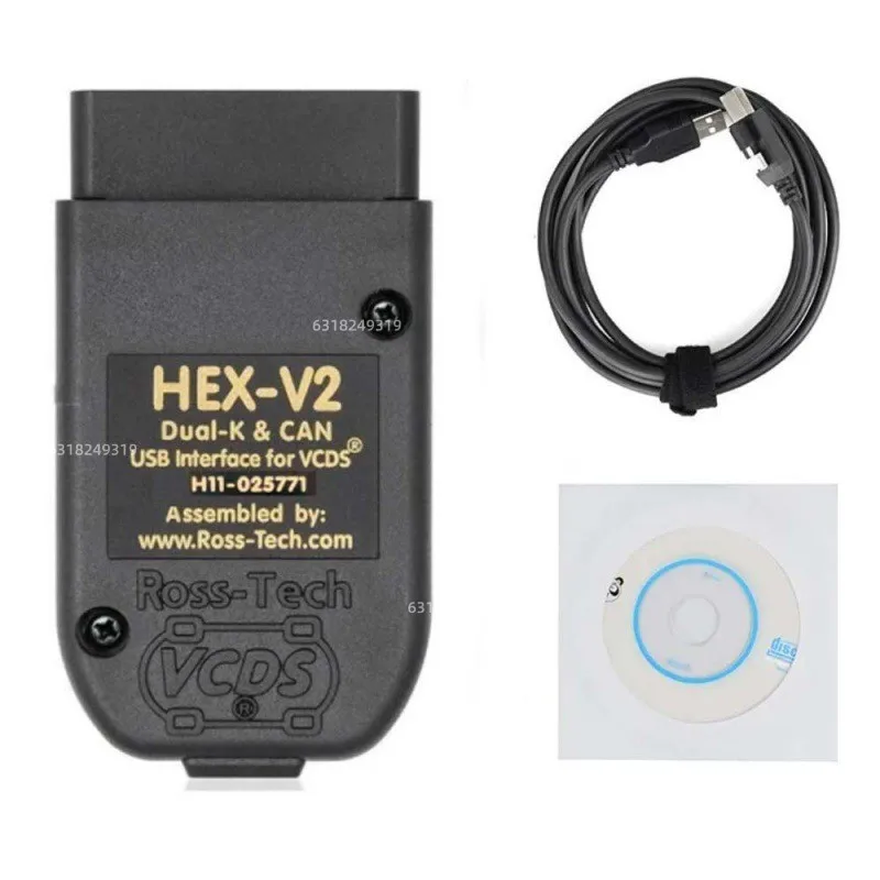 2026 Neuestes VCDS 25.3 VAG Scanner-Tool Kabel OBD2 Diagnosegerät Mehrsprachig HEX V2 Wesheu VCDS VAG COM Für Audi SKODA VW Fahrzeuge