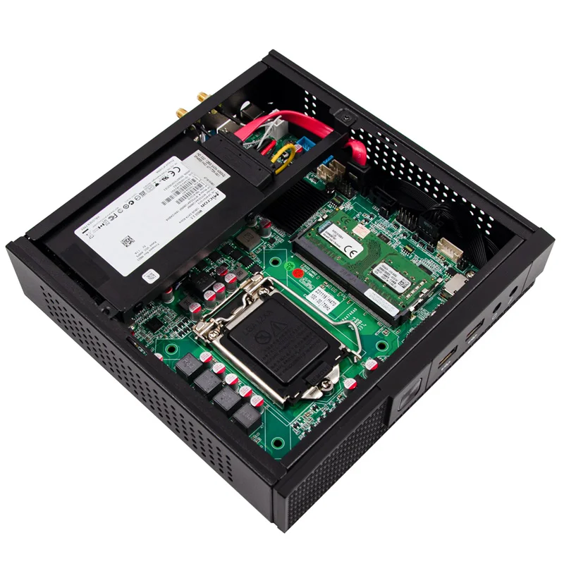 Factory Direct Customizable Mini PC Computer New Industrial DDR4 N-100 N200 DP Type-c Display Mini Computer US/EU