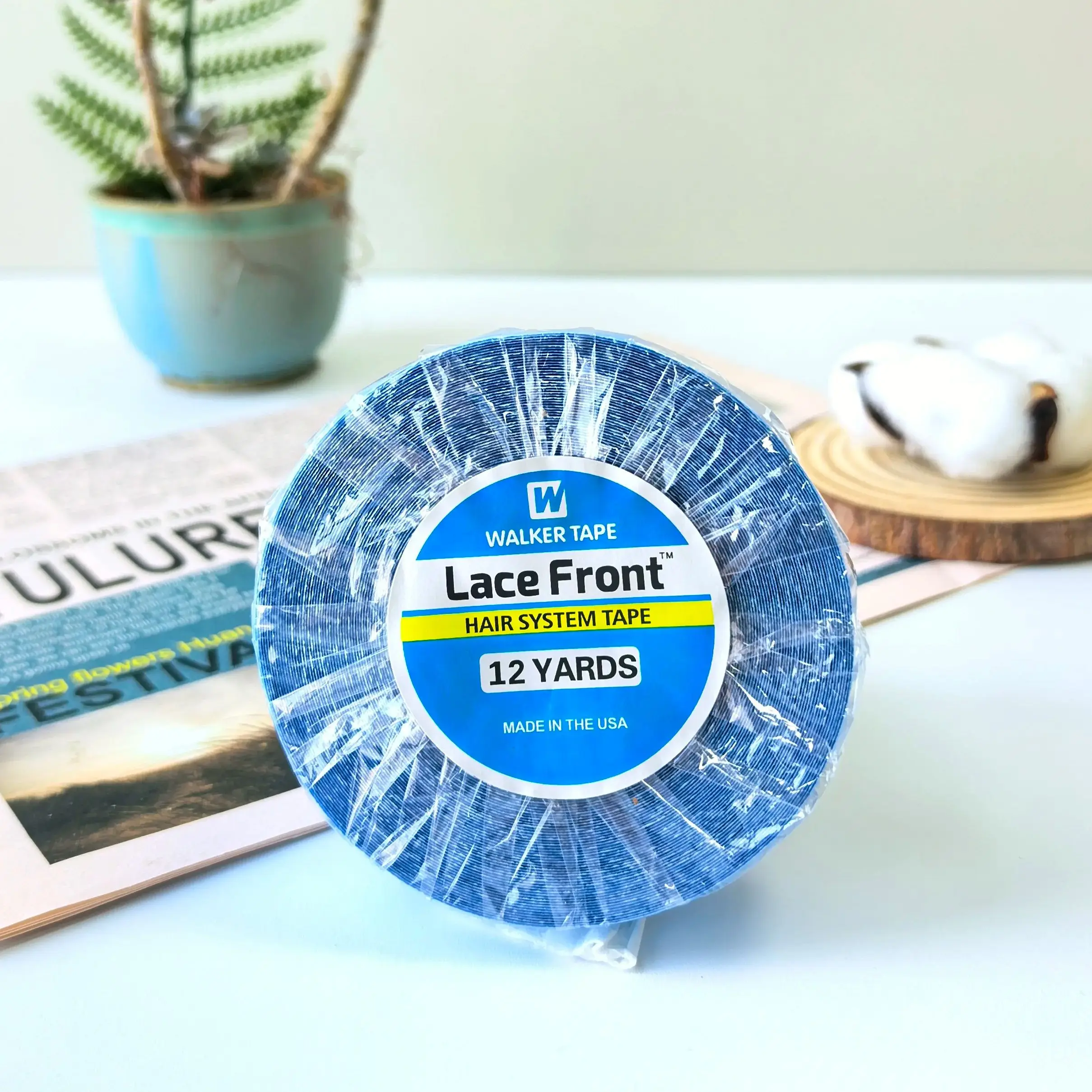 

12Yards Double-Sided Tape Waterproof Roll for Lace Front Wig Accessories Firm Stable No Residue