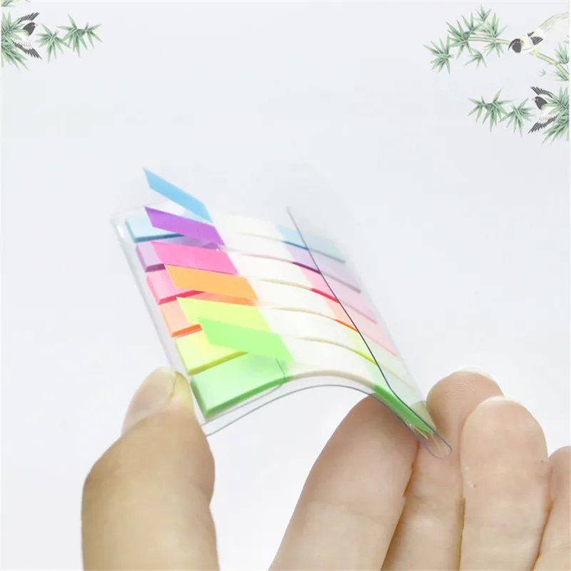 100 Sheets Transparent Sticky Notes Memo Pad Self Adhesive Bookmark Memo Sticker School Office Stationery Supplies Marker Paper