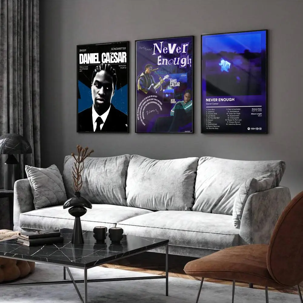 D-Daniel Caesar Cloud Rap Trap Poster Home Living Bed Room Bar Hallway Sticky Wall Art Printing Waterproof Aesthetic Decor