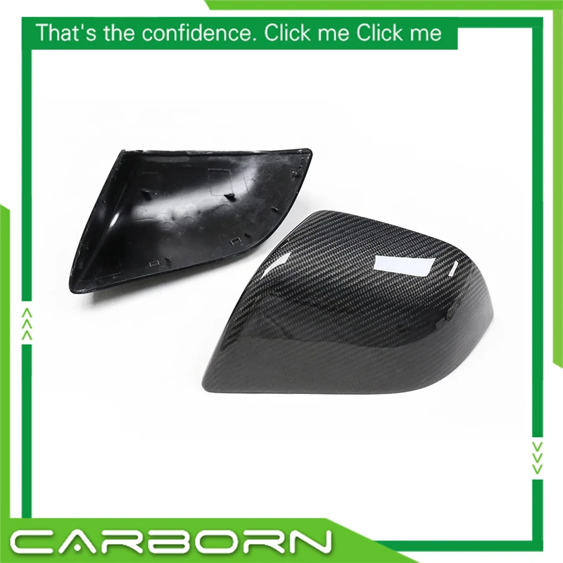 

For Tesla Model 3 2019+ Add On Style Gloss Black/Matt Black Carbon Fiber Body Side Rear View Mirror Cover