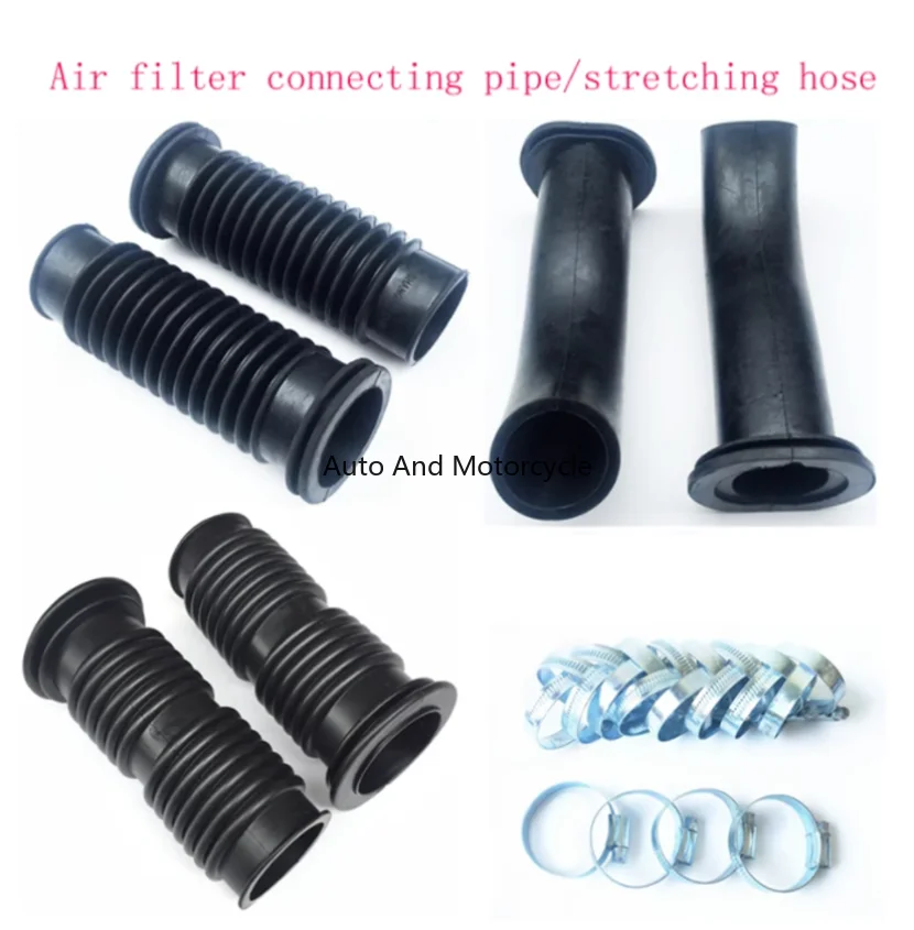 Motorcycle Modified Air Filter Connecting Tube Pedal Fit For GY6 Tricycle Go-kart Off-road ATV Stretch Hose NEW 1PC