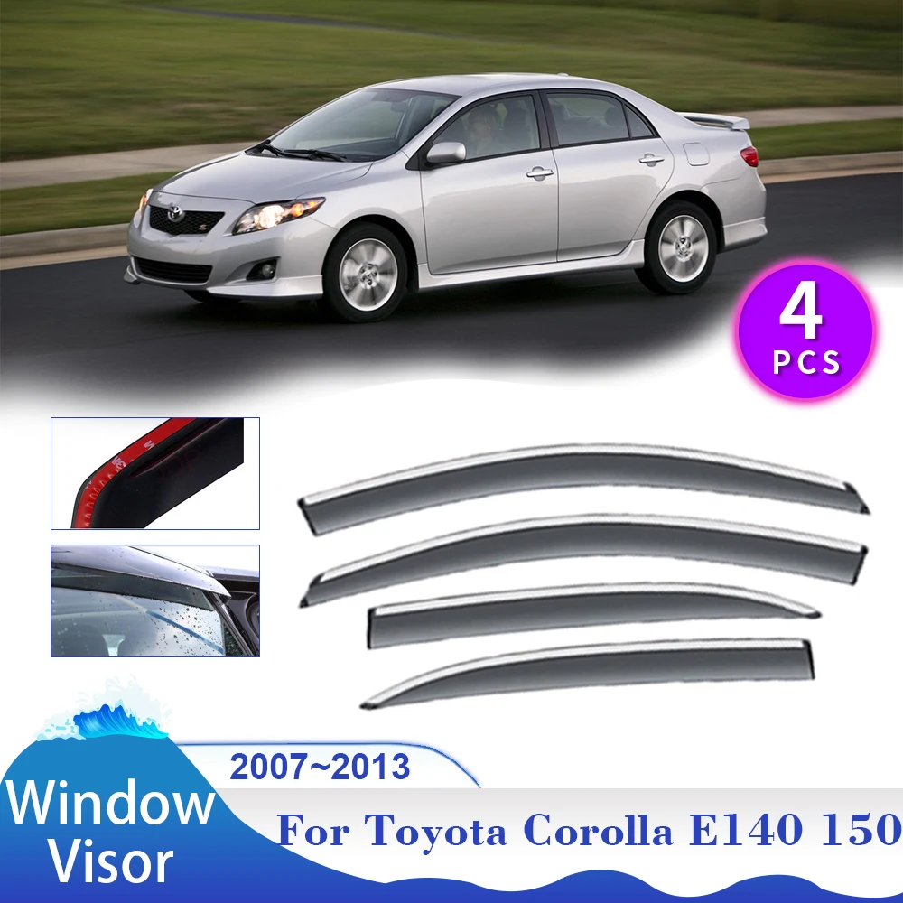 

Windows Visor for Toyota Corolla E140 E150 Altis Ascent AXIO 2007~2013 Car Side Sun Rain Guard Deflector Vent Shelter Accessorie