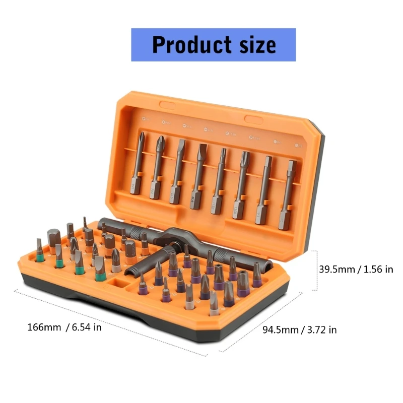 Set cacciaviti a cricchetto Cacciavite con punta magnetica precisione 42 in 1