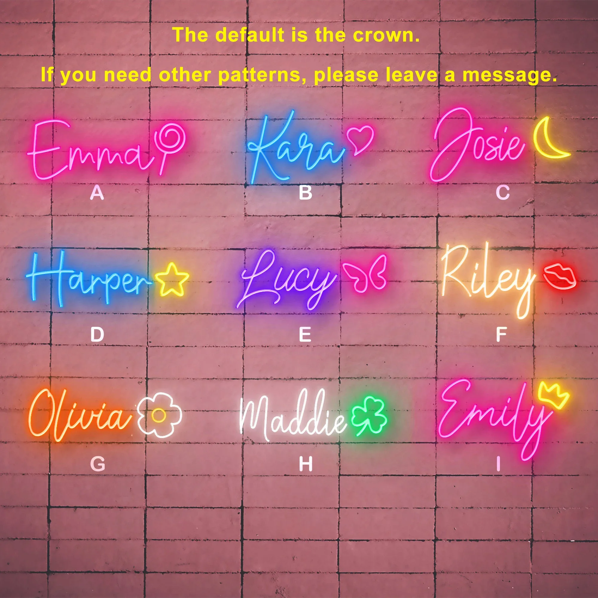 Custom Neon Sign with Crown Personalized LED Light for Home Decor USB Powered Adjustable Brightness for Wedding Birthday Party