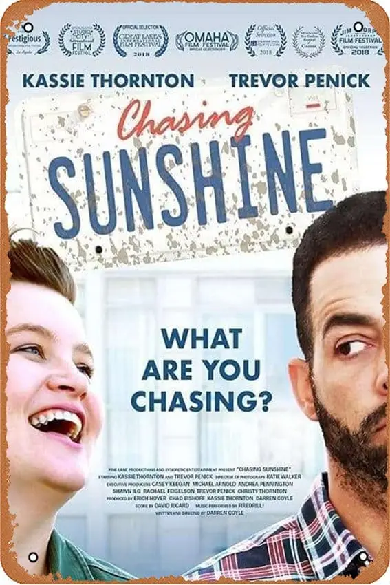 Chasing Sunshine Movie Vintage Metal Tin Signs Kitchen Wall Art Decor Funny Tin Signs Art Posters 8x12 In