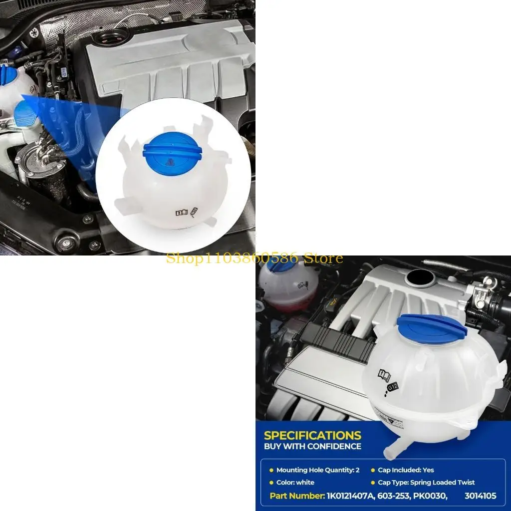 242A Replacement Coolant Flows 1.5L Transparent Coolant Reservoir 1K0121407A Replacements for Multiple Vehicles