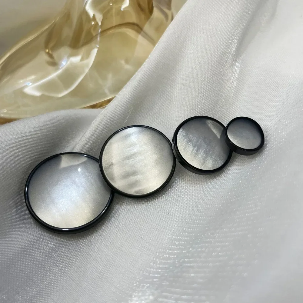 10pcs Beautiful Glossy Buttons 18/25mm Slightly Concave Resin Shank Buttons Clothing Accessories