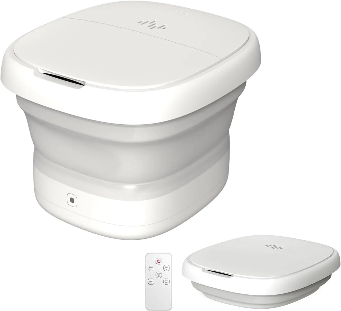 

Складной спа-салон для ног с водоэлектрическим разделением, 3 уровнями температуры, пузырьковыми форсунками, дистанционными и массажными рулонами