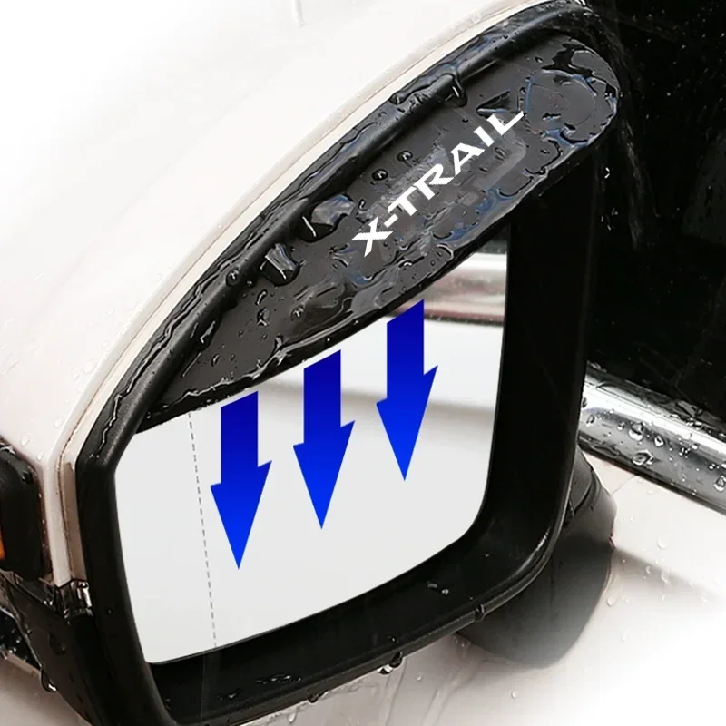 Rétroviseur de voiture en PVC pour X-Trail XTrail T30 T31 T32, housse de pluie, visière de rétroviseur, accessoires externes automatiques, 2CS Rain Eyeblogging