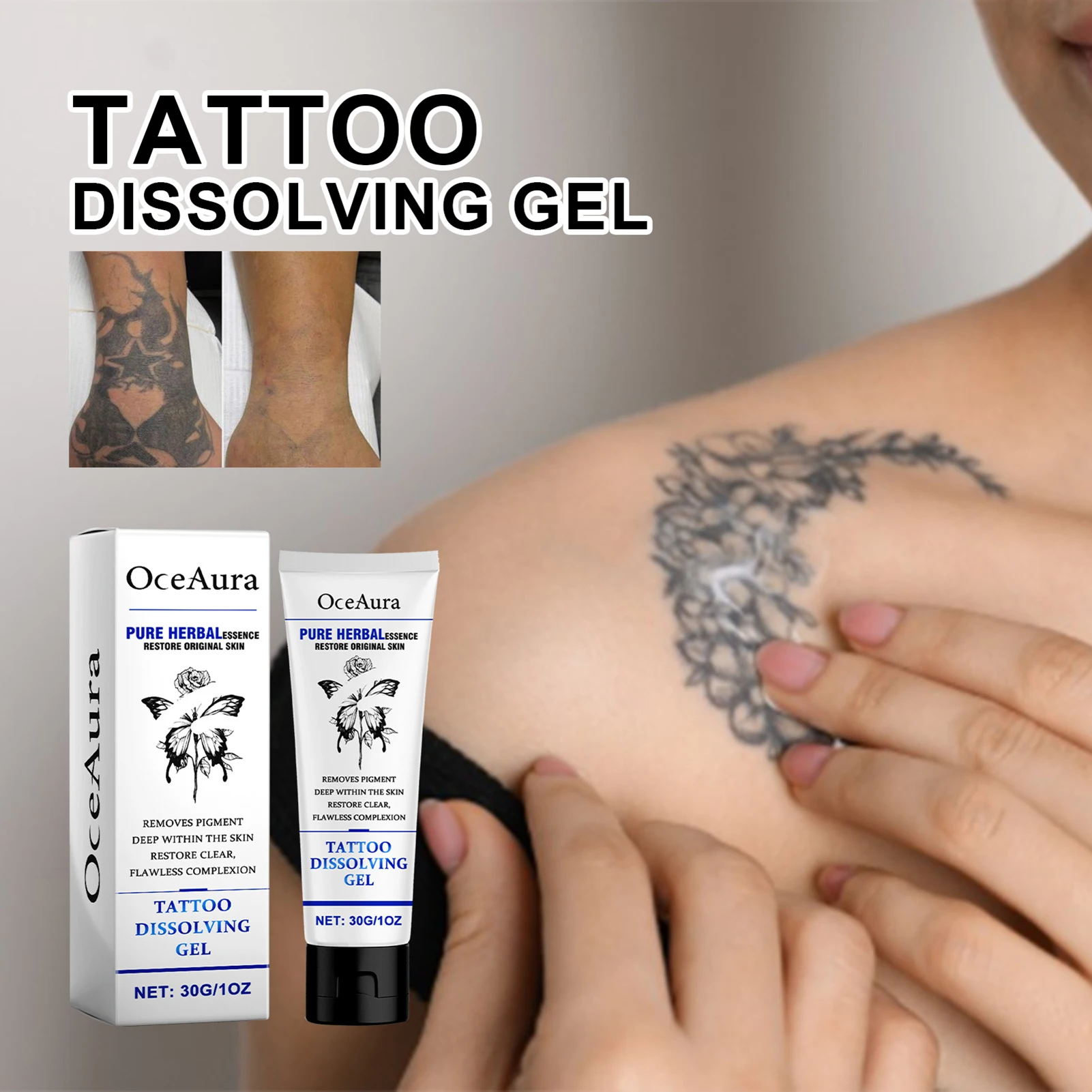 Gel professionale per la rimozione del tatuaggio Gel per la rimozione del tatuaggio ad assorbimento rapido per tutti i tipi di pelle