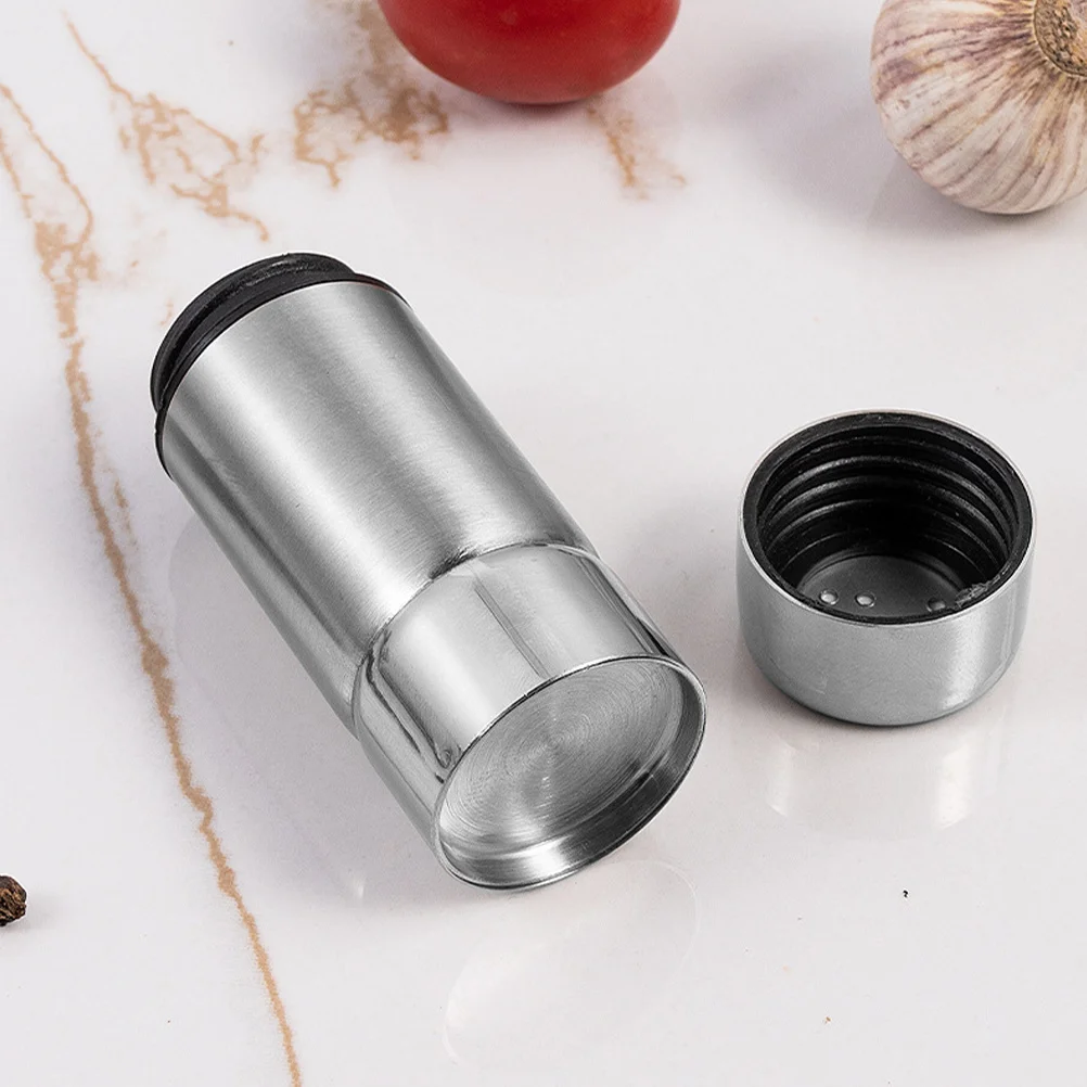

Stainless Steel Kitchen Seasoning Jar Salt Pepper Shaker Condiment Container Spice Storage Bottle Freshness Keeper