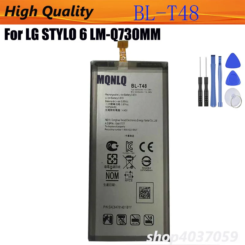 Original BL-T48 Battery For LG STYLO 6 LM-Q730MM BL T48 Mobile phone Batteries Bateria + Tools