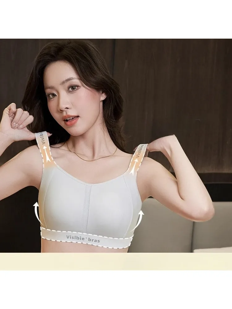 MOYISU حمالة صدر رياضية لاسلكية صغيرة قابلة للتعديل تدعم مكافحة ترهل سلس الراحة تنفس تمثال نصفي كبير لا Underwire Everyd #5