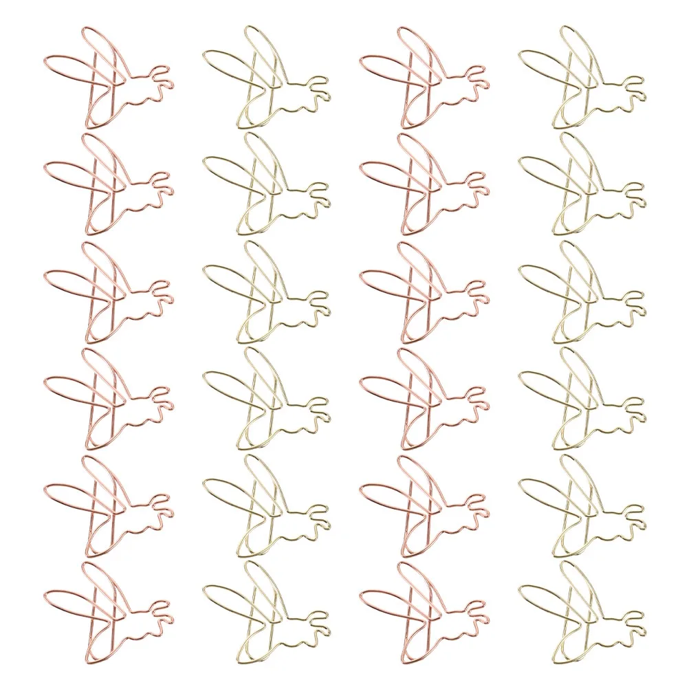 24 szt. spinaczy biurowych w kształcie pszczół, kreatywne małe spinacze z metalu ze stopu cynku, urocze spinacze do papieru, uchwyt biurowy, artykuły biurowe