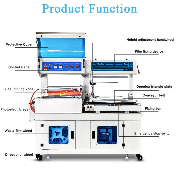 Heat Shrink Machine L Bar Plastic Pof Pe Film Sealer Wrapping Packaging Automatic Sealing and Cutting Machine Wholesale Price